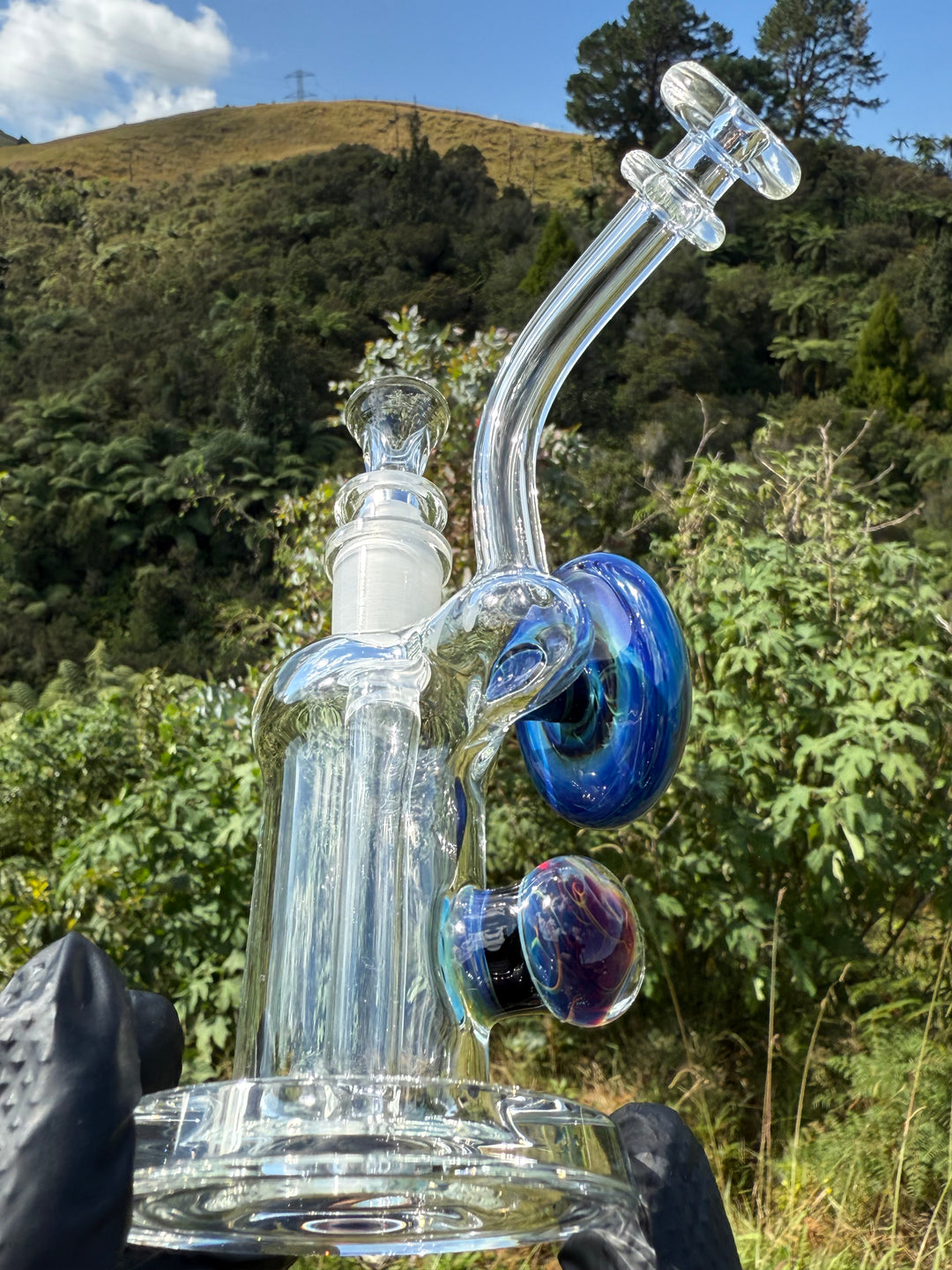 Beerglass Chaos Medallion Mini Rig - Blue Cobalt/Multicoloured #1