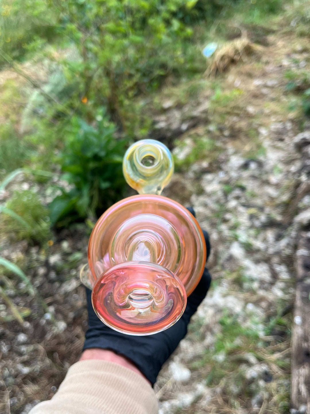 Yeti Glass Single Uptake Incycler - Gold/Silver Fumed