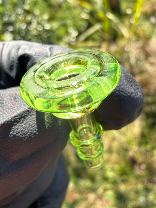 Yeti Glass Puffco Peak Dry Top/Joystick Set - Green Slyme