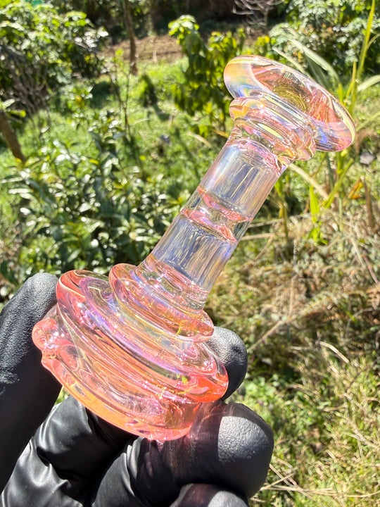 Yeti Glass Puffco Peak Dry Top/Joystick Set - Gold Fumed #2