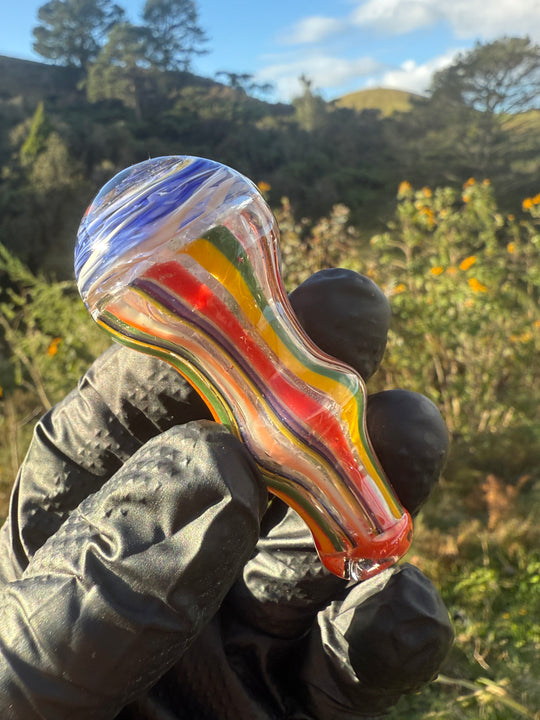 Green Thumb Bob Glass Spoon - Multicoloured/Lines #2