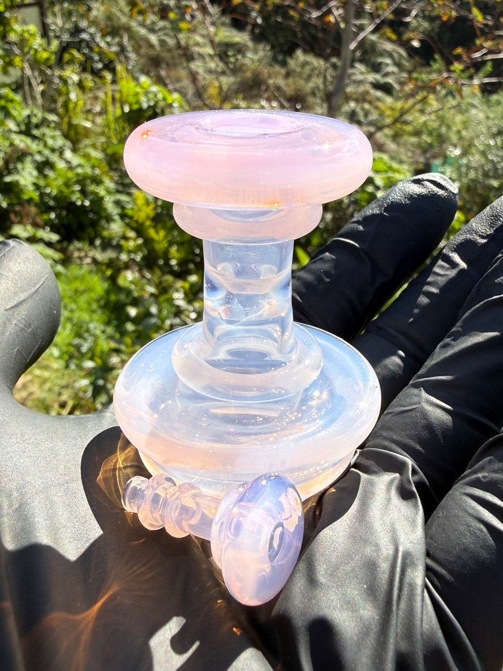 Yeti Glass Puffco Peak Dry Top/Joystick Set - Jade Pink #1