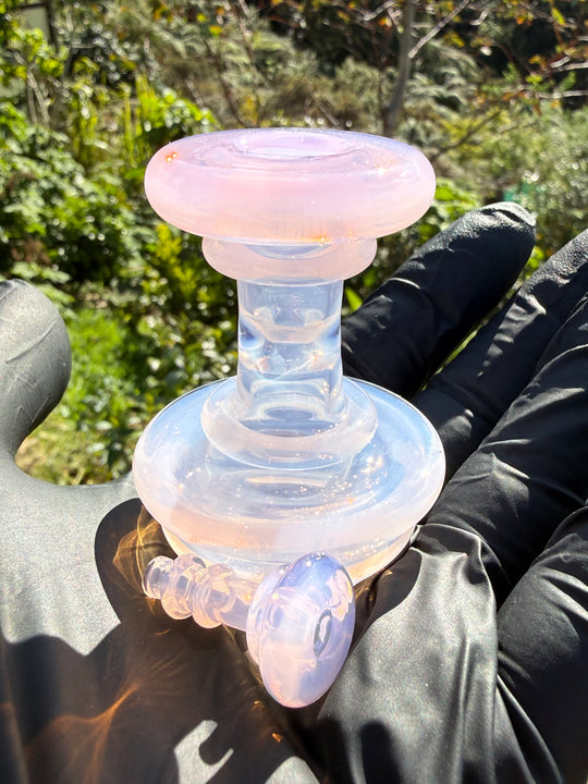 Yeti Glass Puffco Peak Dry Top/Joystick Set - Jade Pink #1