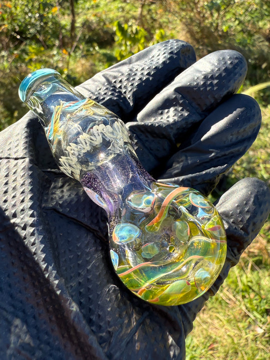 Green Thumb Bob Glass Spoon - Clear/Multicoloured #5