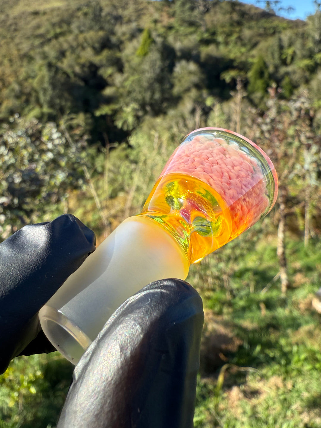 Jamie Clement Ash Catcher/Slide Set - Pheonix Frit/Yellow