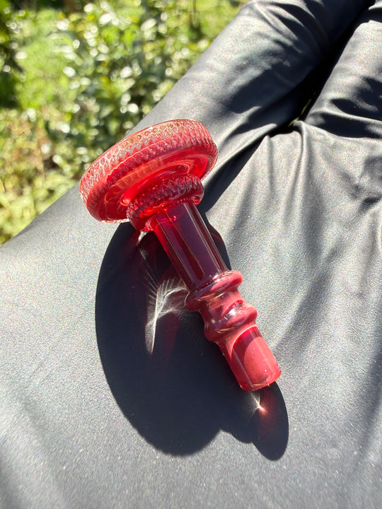 Yeti Glass Puffco Peak Dry Top/Joystick Set - Red Exotic