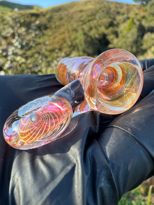 Jims Glass Blowing 18mm Fumicello Handle Slide - Gold Fumed