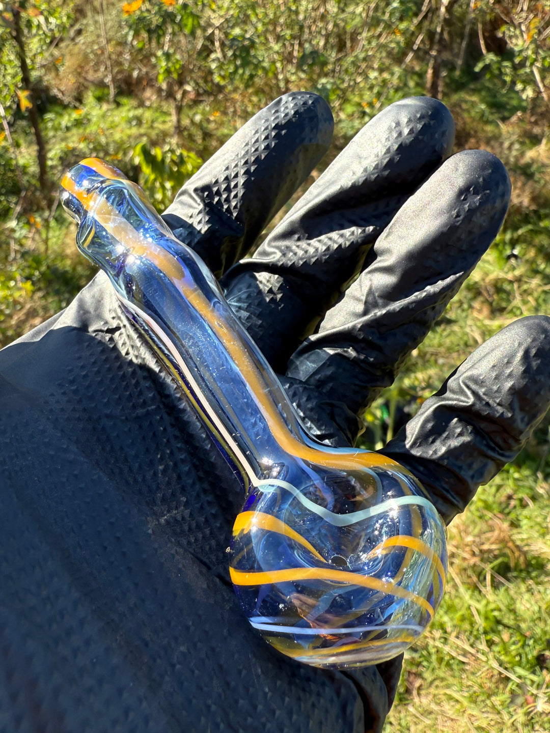 Green Thumb Bob Glass Spoon - Multicoloured/Lines #5