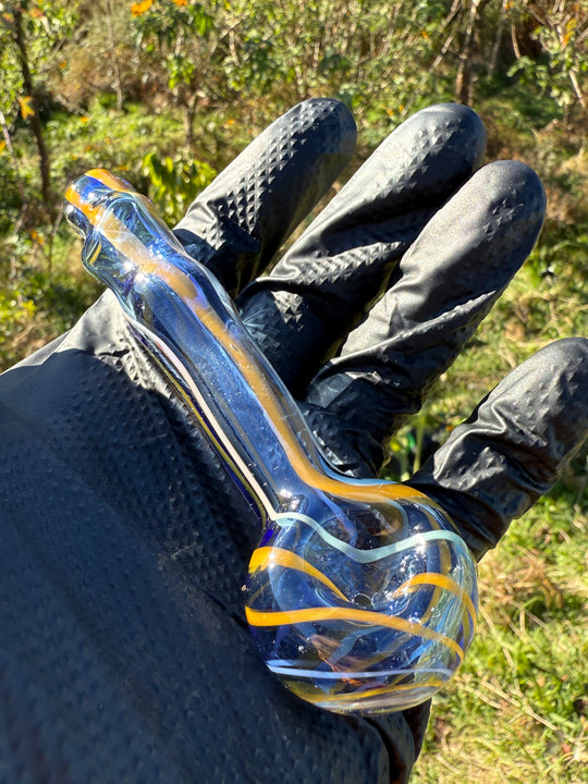 Green Thumb Bob Glass Spoon - Multicoloured/Lines #5