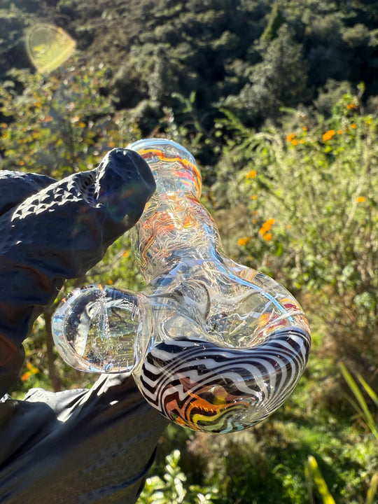 Green Thumb Bob Glass Spoon - Clear/Wigwag #1