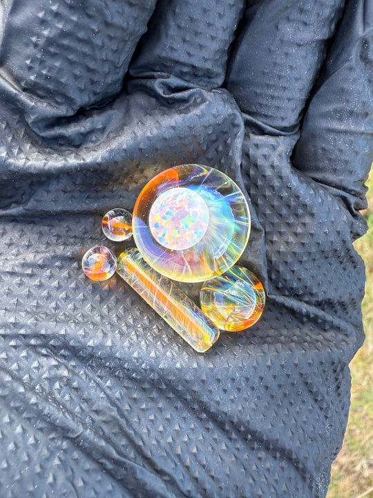 Polar Glass Terp Slurper Set With Opal - Fumed
