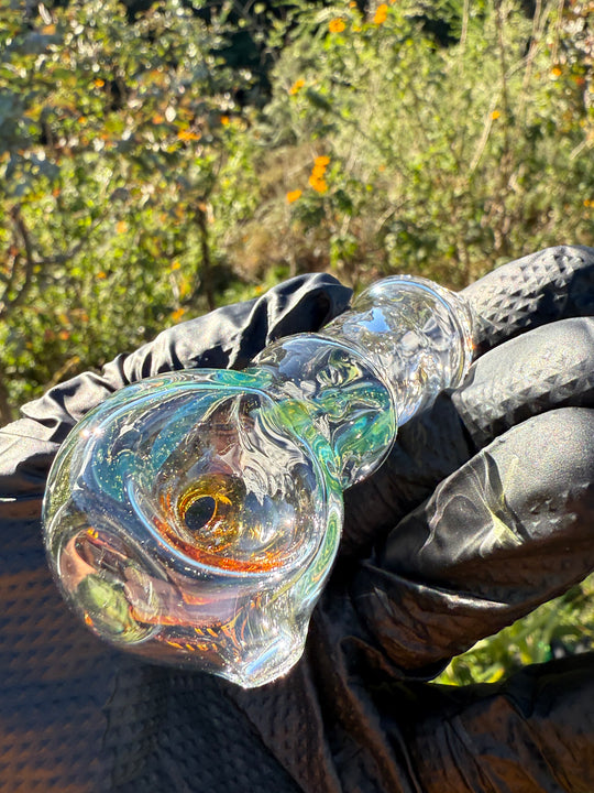 Green Thumb Bob Glass Spoon - Clear/Multicoloured #6