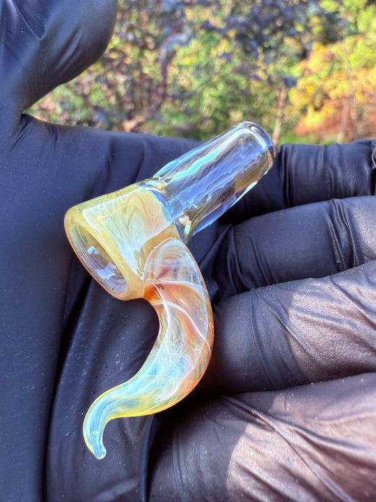 Jims Glass Blowing 14mm Slide - Gold Fumed/Clear