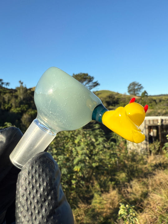 Waffle Glass Slide - Duck Handle