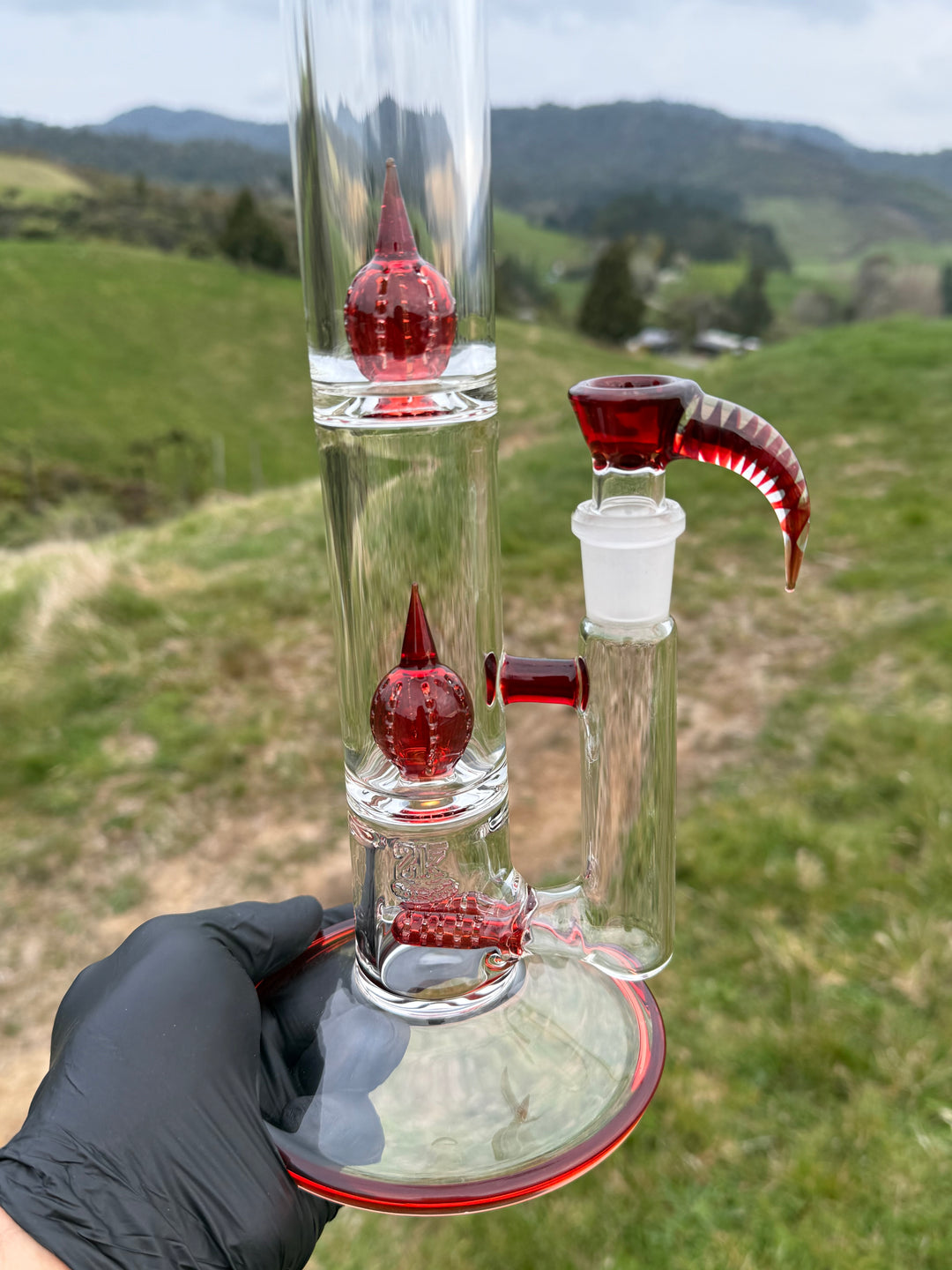 2K Double Inline To Double 360 Imperial Perc With Slide - Red Elvis