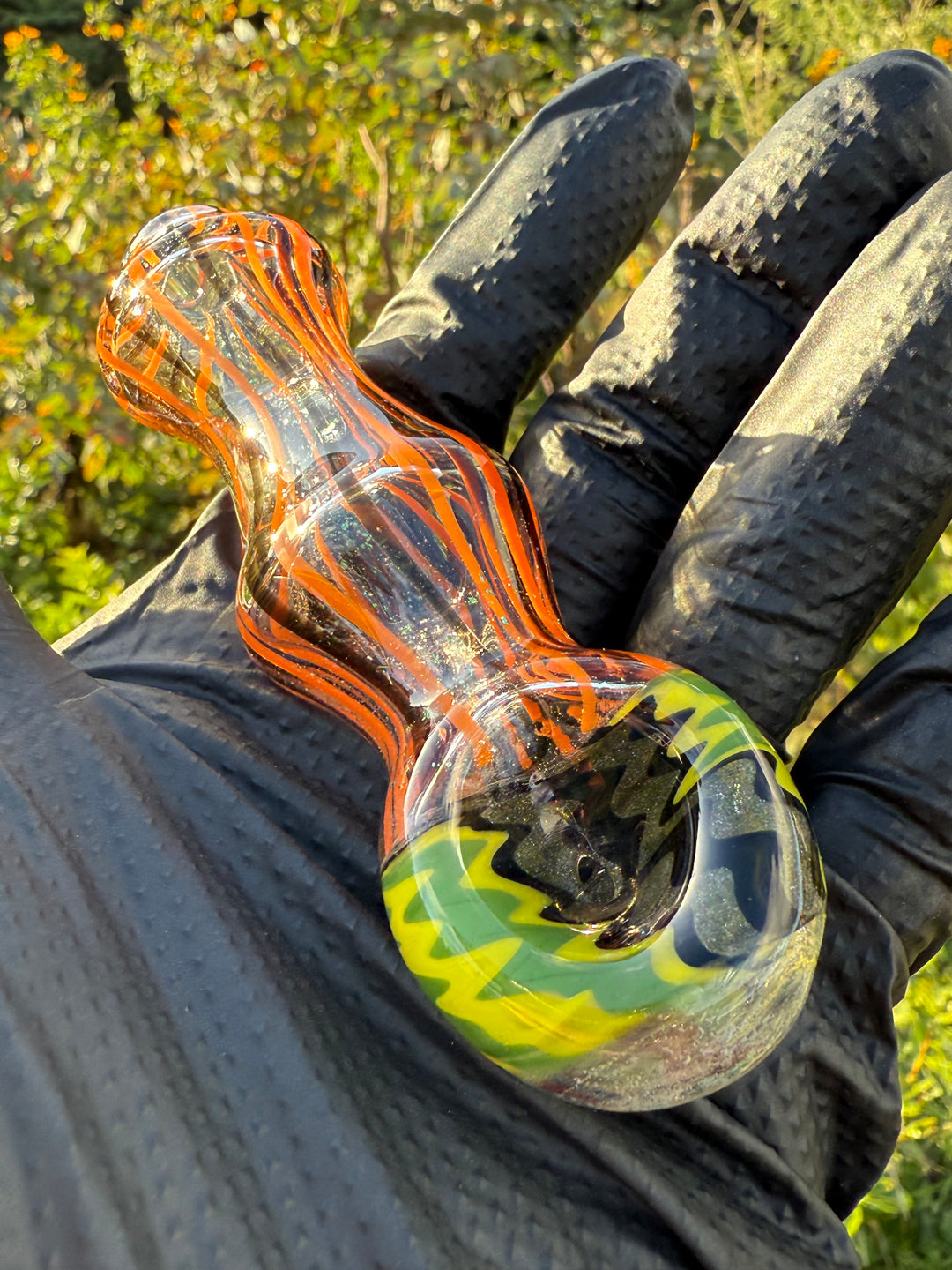 Green Thumb Bob Glass Spoon - Multicoloured/Wigwags #2