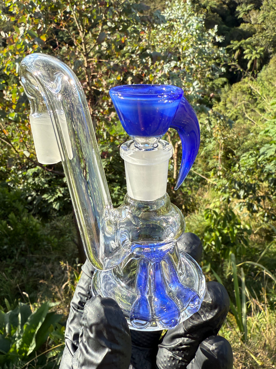 Uzzi Glass Double Stemline Set - Silver Fumed/Sonic