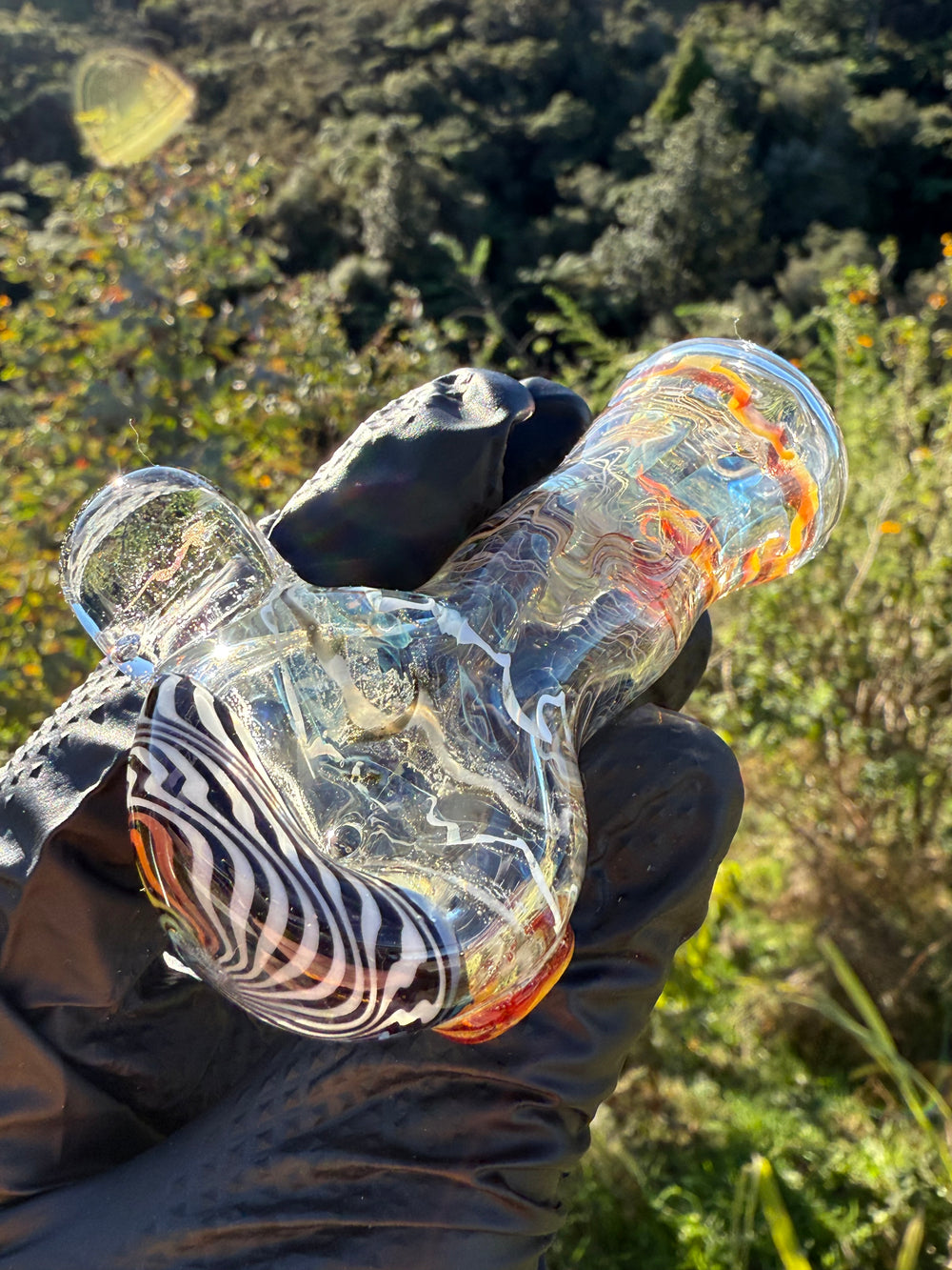 Green Thumb Bob Glass Spoon - Clear/Wigwag #1