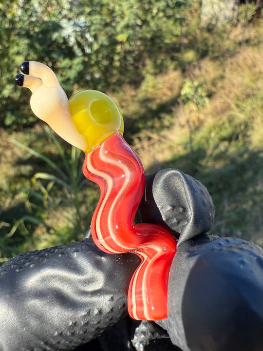 Waffle Glass Pendant - Snail On Bacon