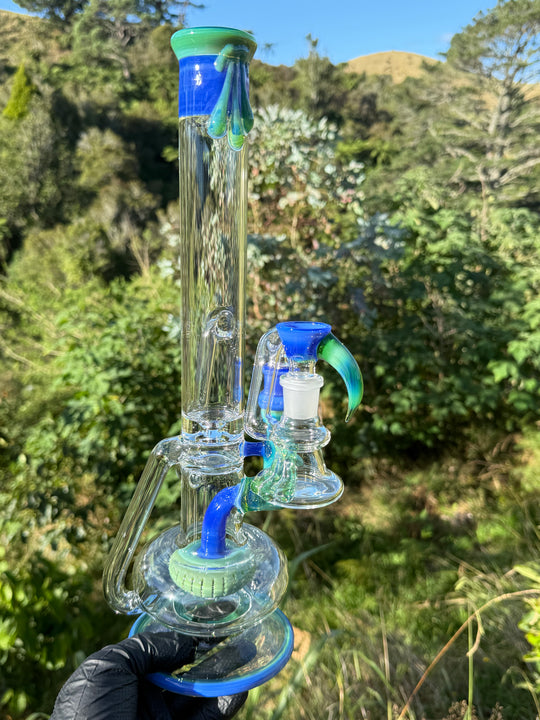 Uzzi Glass Two Tone Tubecycler Set - Green Energy/Sonic