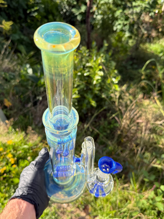 Uzzi Glass Double Stemline Set - Silver Fumed/Sonic