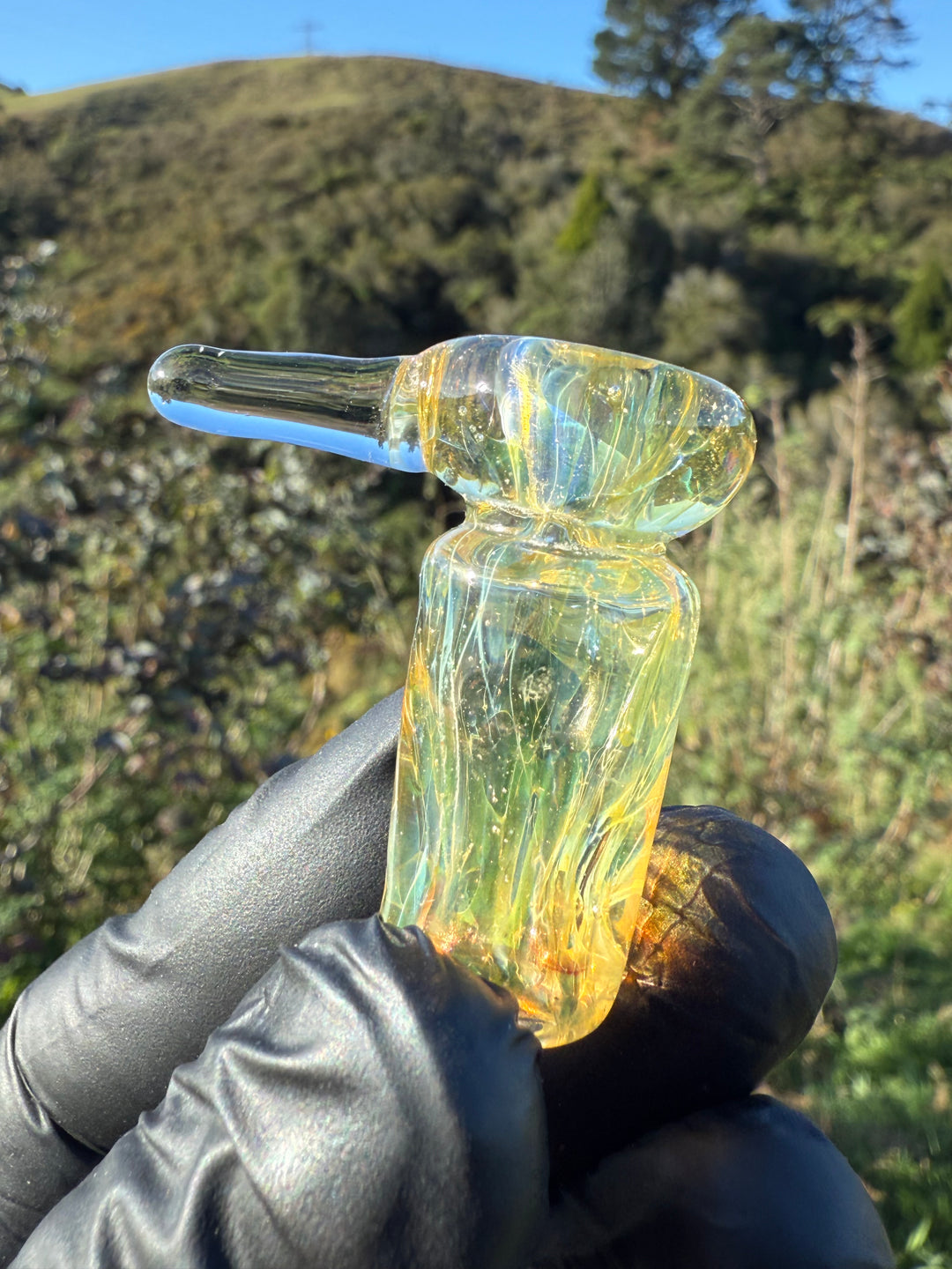 Jims Glass Blowing 18mm Handle Slide - Silver Fumed