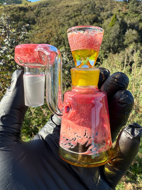 Jamie Clement Ash Catcher/Slide Set - Pheonix Frit/Yellow