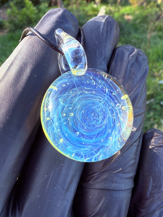 Jims Glass Blowing Solid Pendant - Silver Fumed