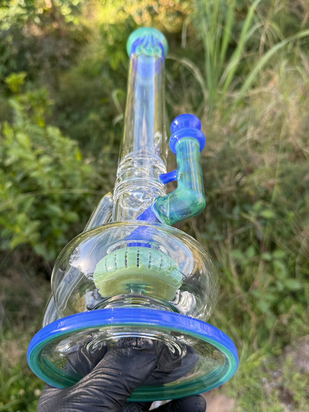 Uzzi Glass Two Tone Tubecycler Set - Green Energy/Sonic