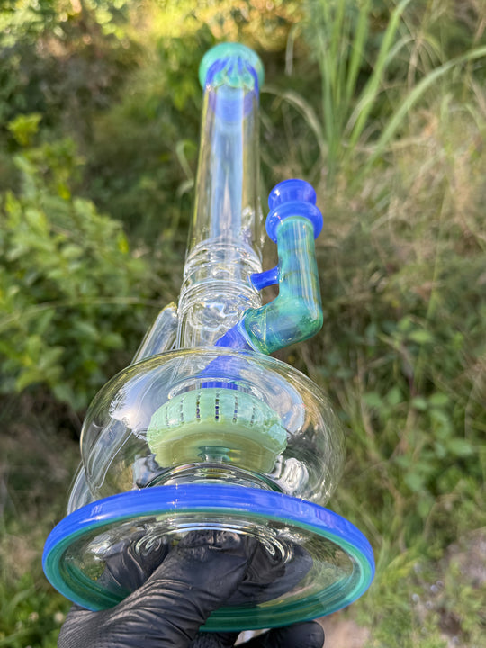 Uzzi Glass Two Tone Tubecycler Set - Green Energy/Sonic