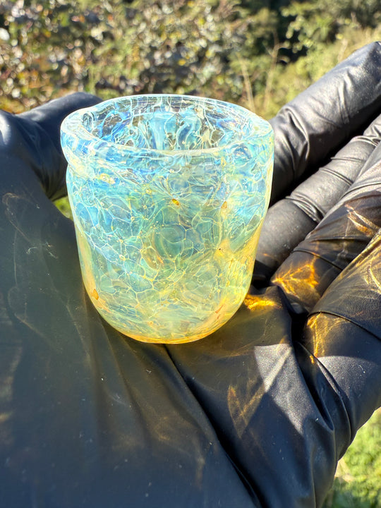 Jims Glass Blowing Chaos Chop Glass - Silver Fumed