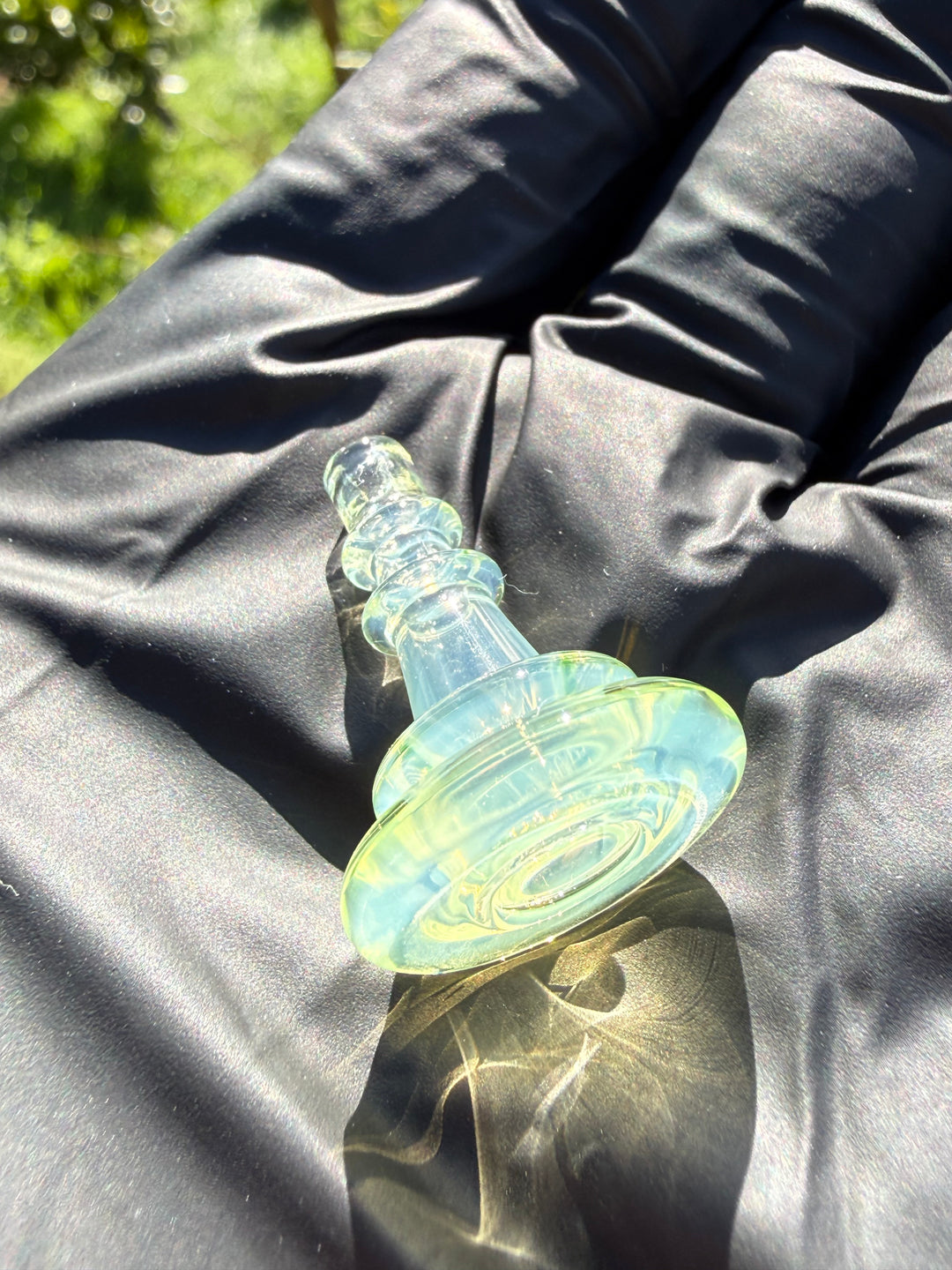 Yeti Glass Puffco Peak Dry Top/Joystick Set - Silver Fumed #1