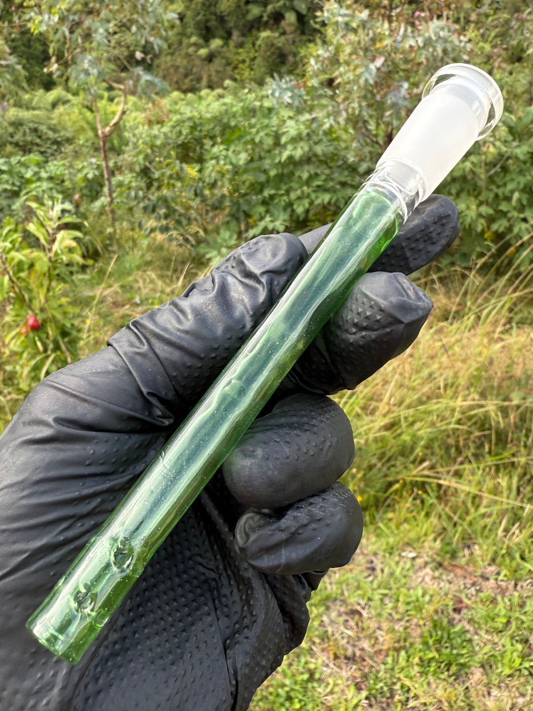 Jamie Clement Glass Collaboration Downstem - Emerald Green