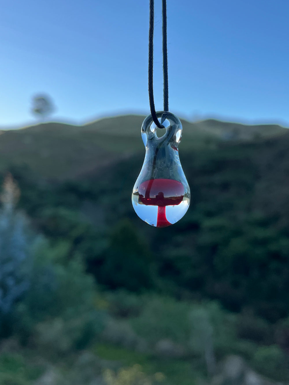 AUBORO Mushroom Pendant - Red