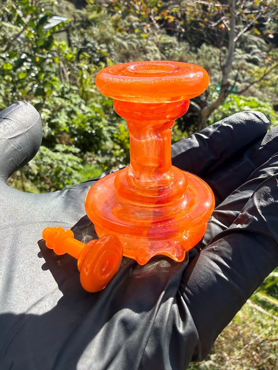 Yeti Glass Puffco Peak Dry Top/Joystick Set - Orange