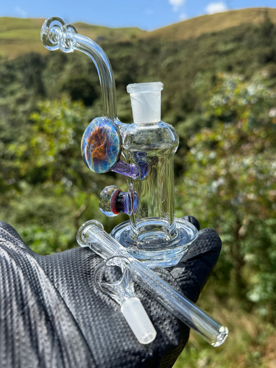 Beerglass Chaos Medallion Mini Rig - Purple Lollipop/Multicoloured