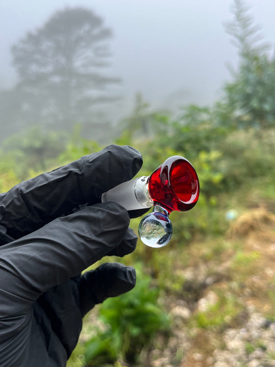 Empirical Glass Slide 14mm Dichro  - Pomegranate