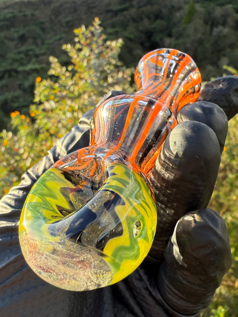 Green Thumb Bob Glass Spoon - Multicoloured/Wigwags #2