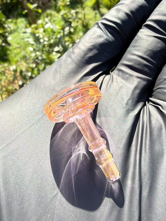 Yeti Glass Puffco Peak Dry Top/Joystick Set - Gold Fumed #2