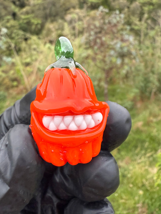 Wyrdglass Pumpkin Pendant - Orange