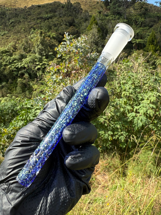 Jamie Clement Glass Collaboration Downstem - Blue/Dichro
