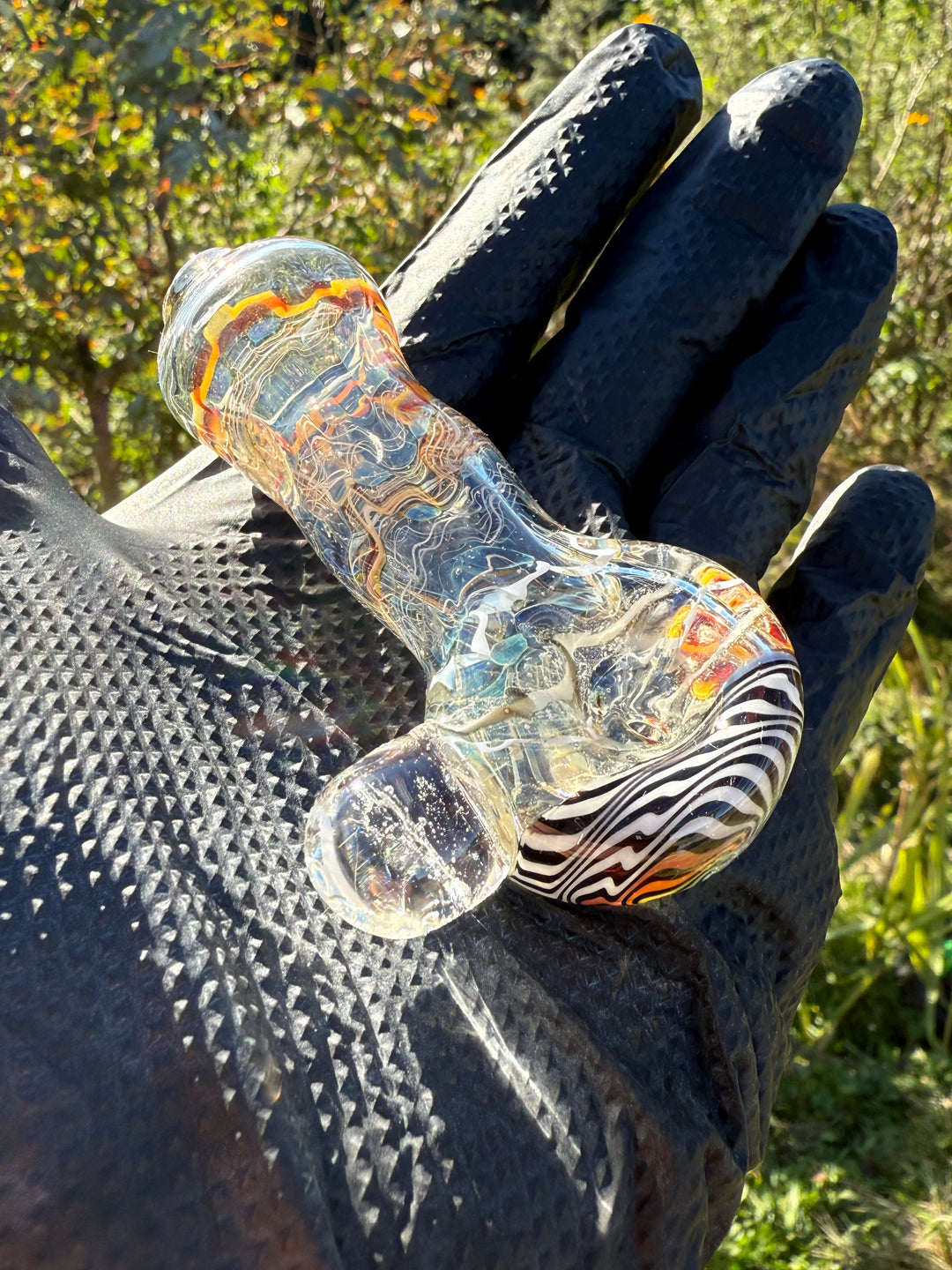 Green Thumb Bob Glass Spoon - Clear/Wigwag #1