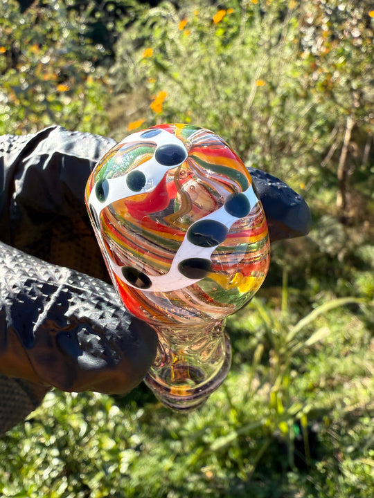 Green Thumb Bob Glass Spoon - Multicoloured/Gold Fumed #1