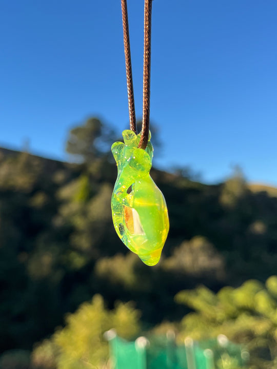 Jamie Clement Heart Pendant - Green Opal