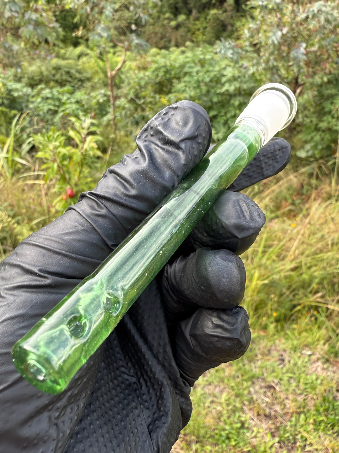 Jamie Clement Glass Collaboration Downstem - Emerald Green