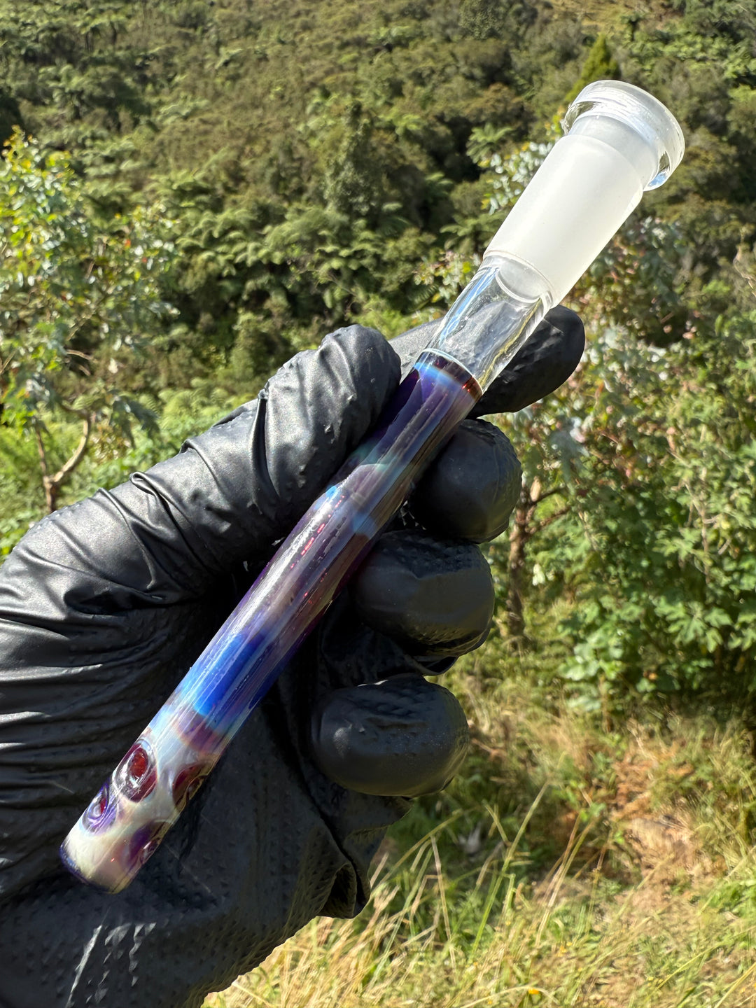 Jamie Clement Glass Collaboration Downstem - Amber Purple