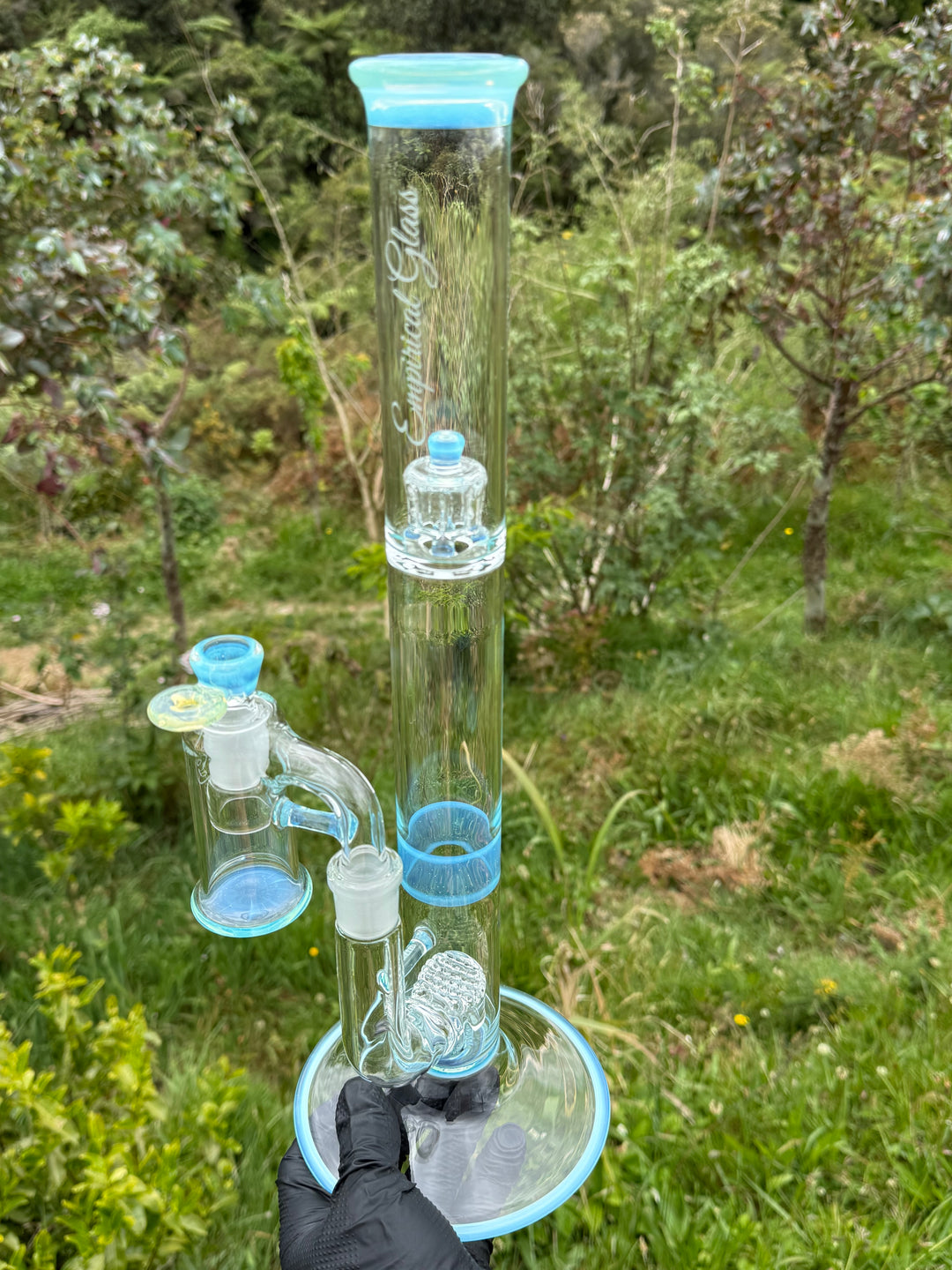 Empirical Glass Grill Perc Tube With Trashcan/Slide - Marina