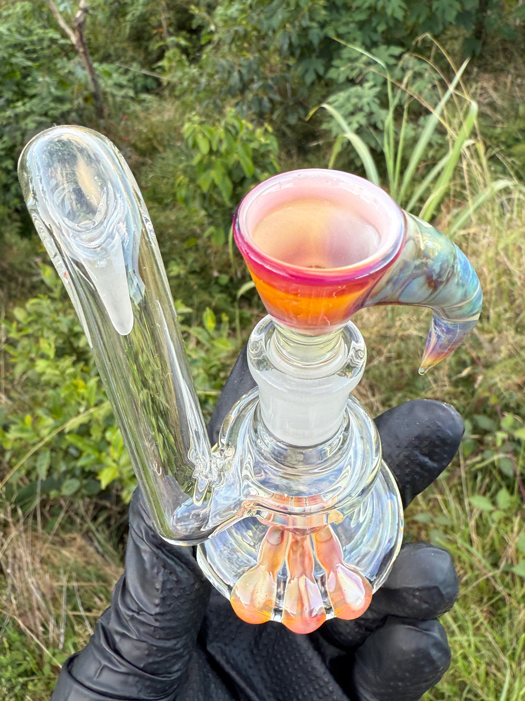 Uzzi Glass Double Stemline Set - Silver Fumed/Lokisdipity