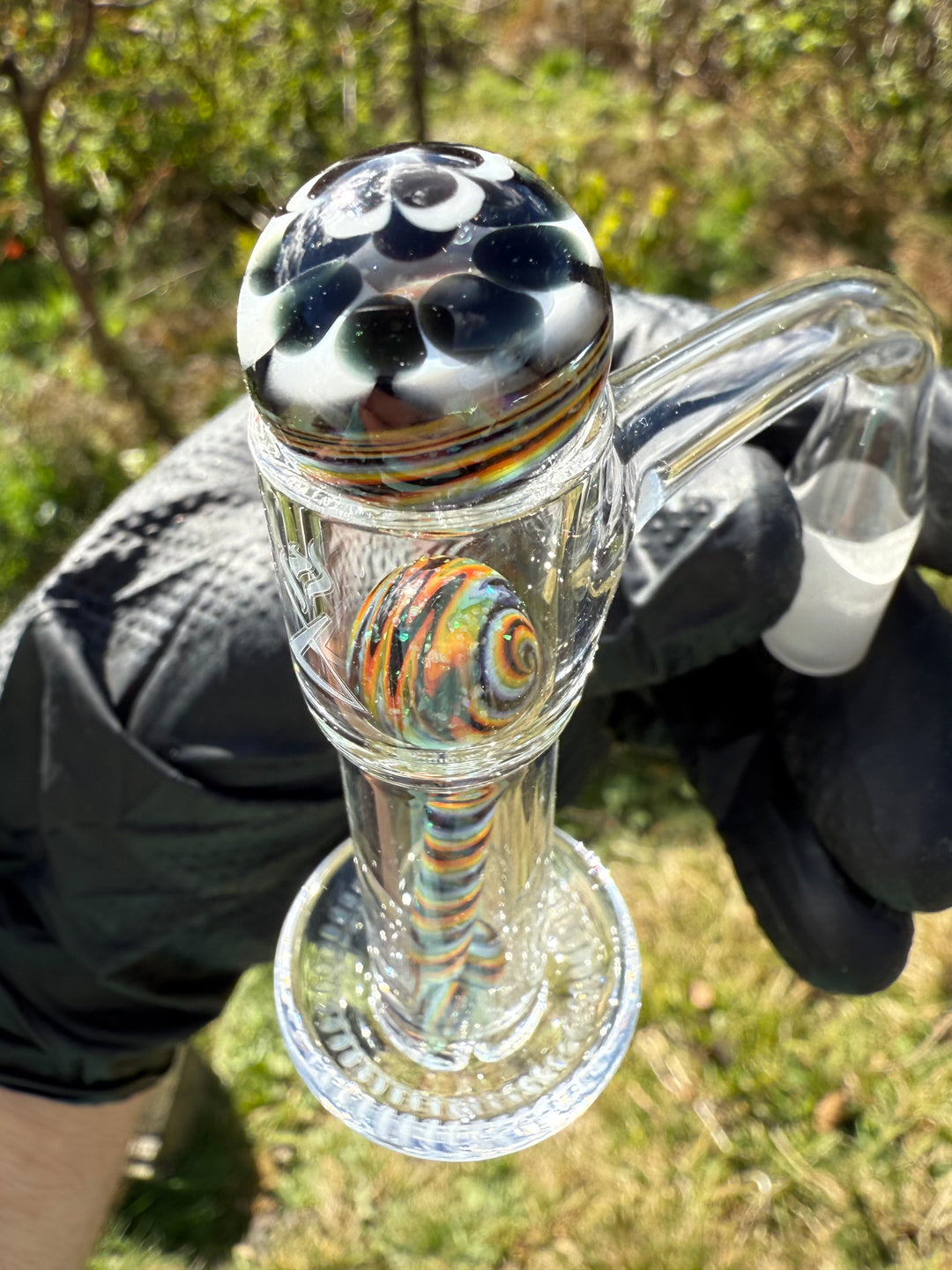 Polar Glass X Borobillicate Terp Slurper Set - Rainbow Wigwag