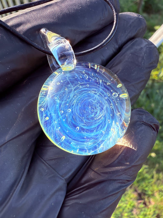 Jims Glass Blowing Solid Pendant - Silver Fumed